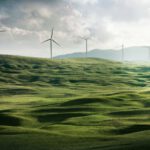 Energy Efficient Home - wind turbine surrounded by grass